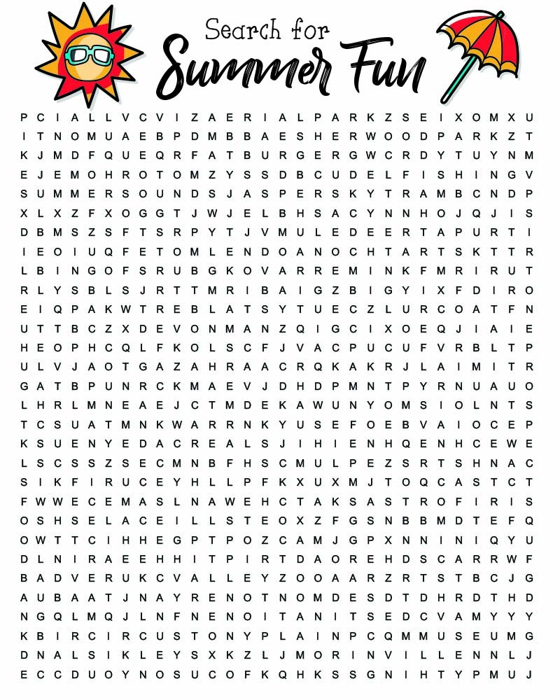 Summercity ca Game Word Search Edmonton Summer Event Listings