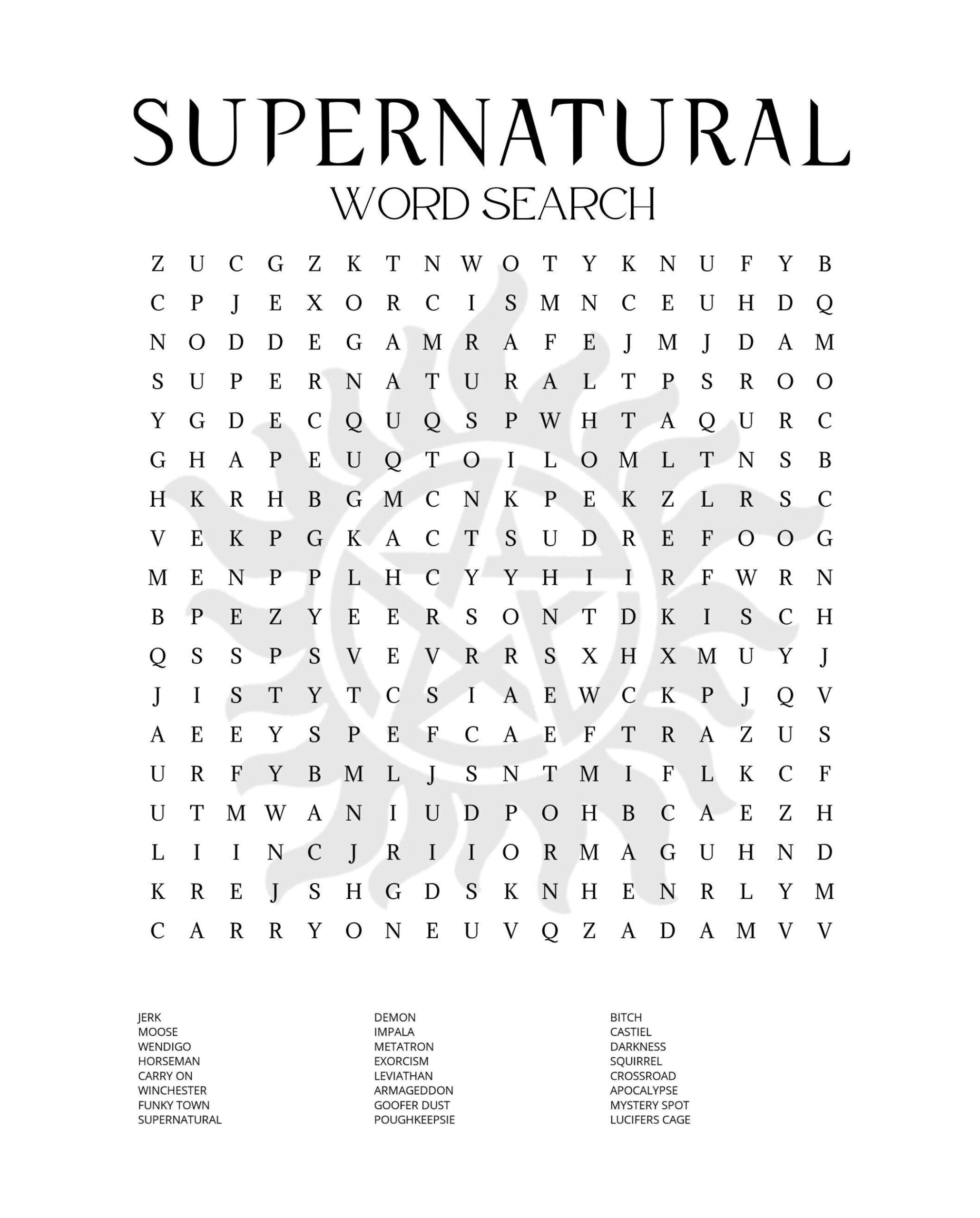 Word Search Printable For Adults Pdf
