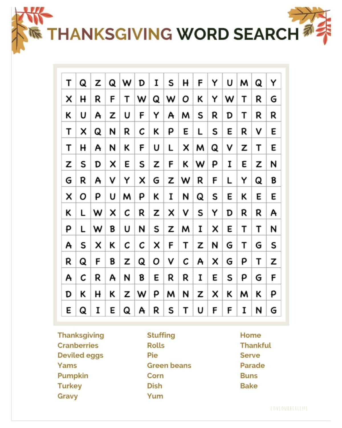 Medium Word Search Puzzles Printable