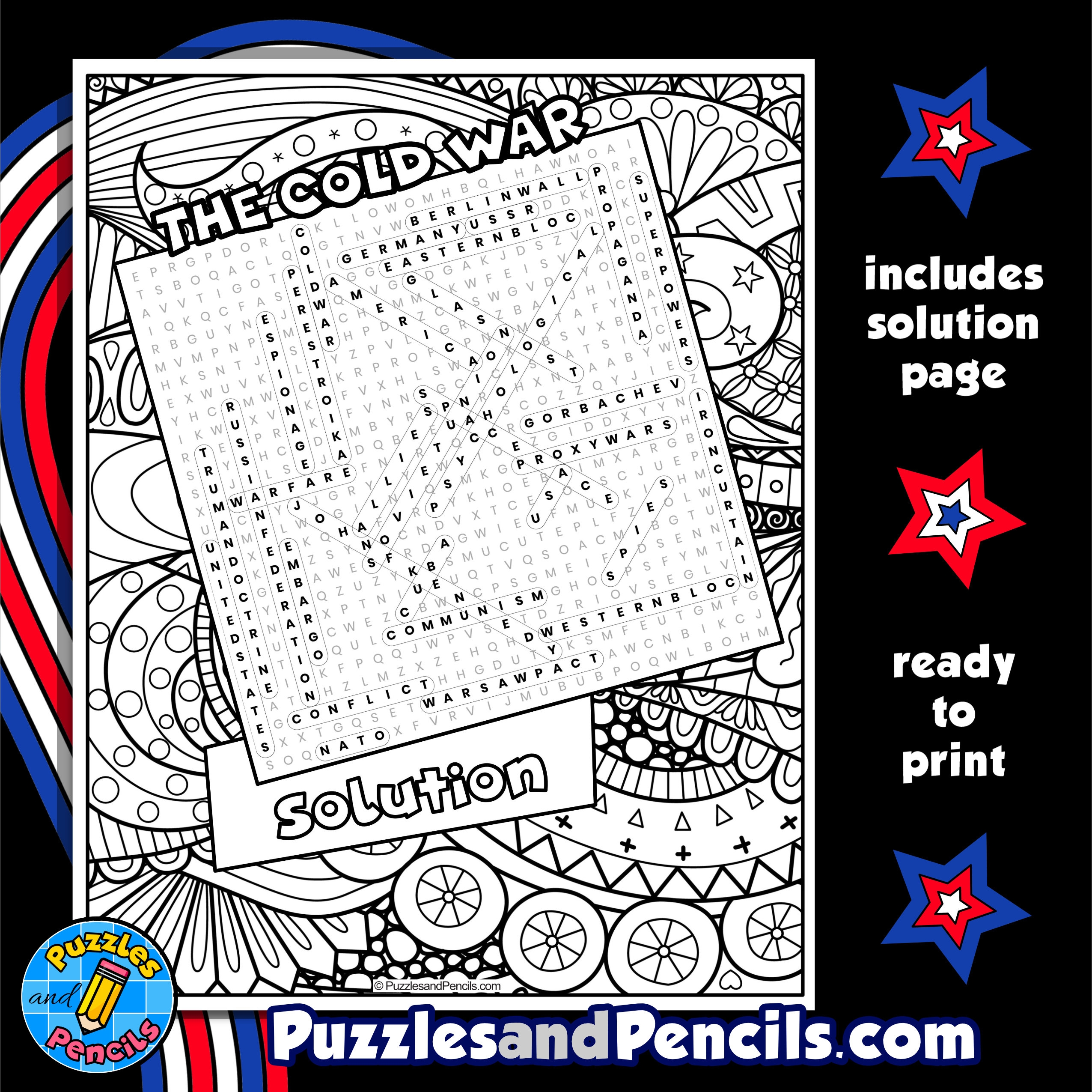 Cold War Word Search Printable Cold War Word Search Printable
