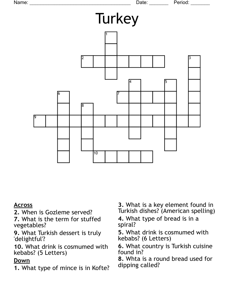 Turkey Word Find Word Search WordMint