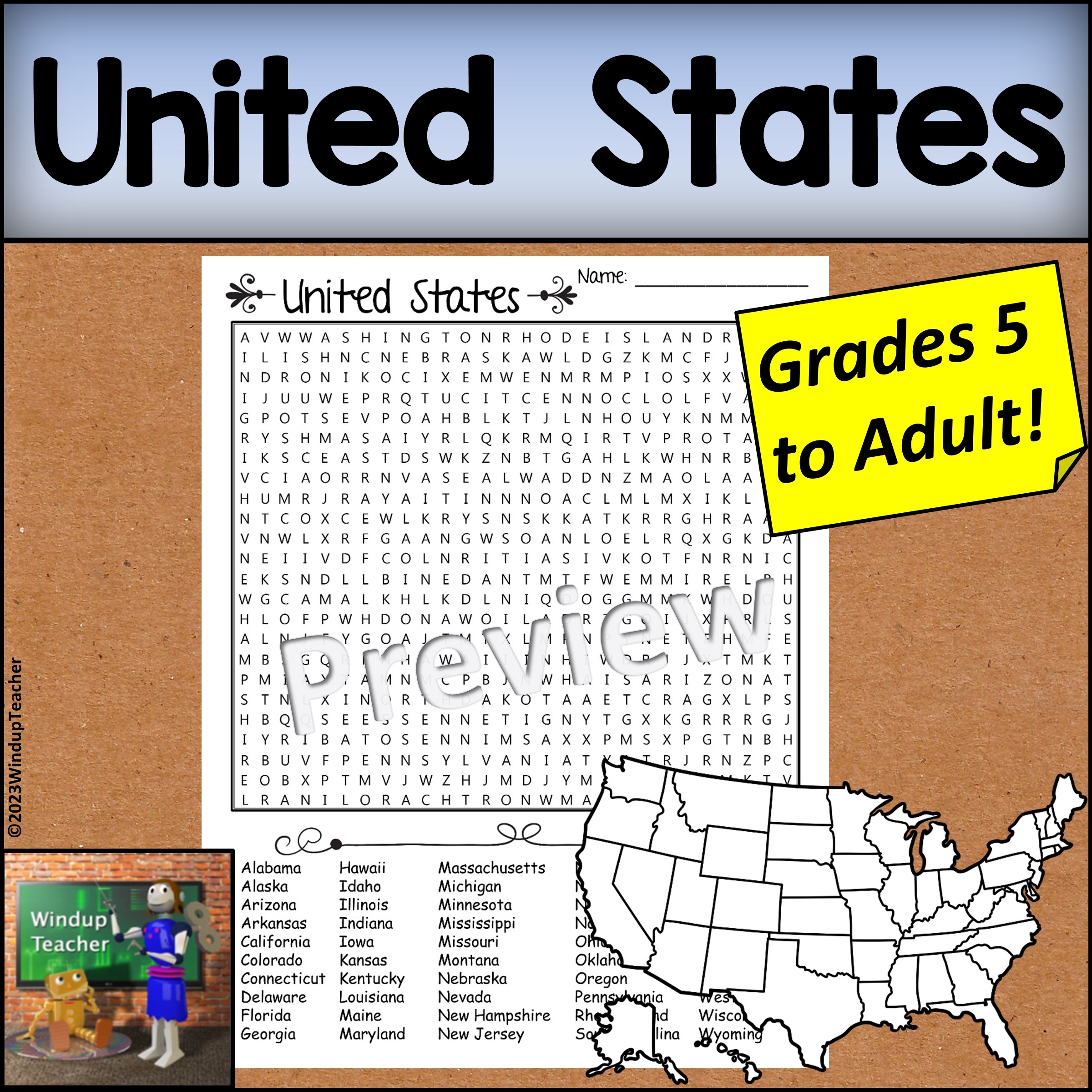50 Word Word Search Printable