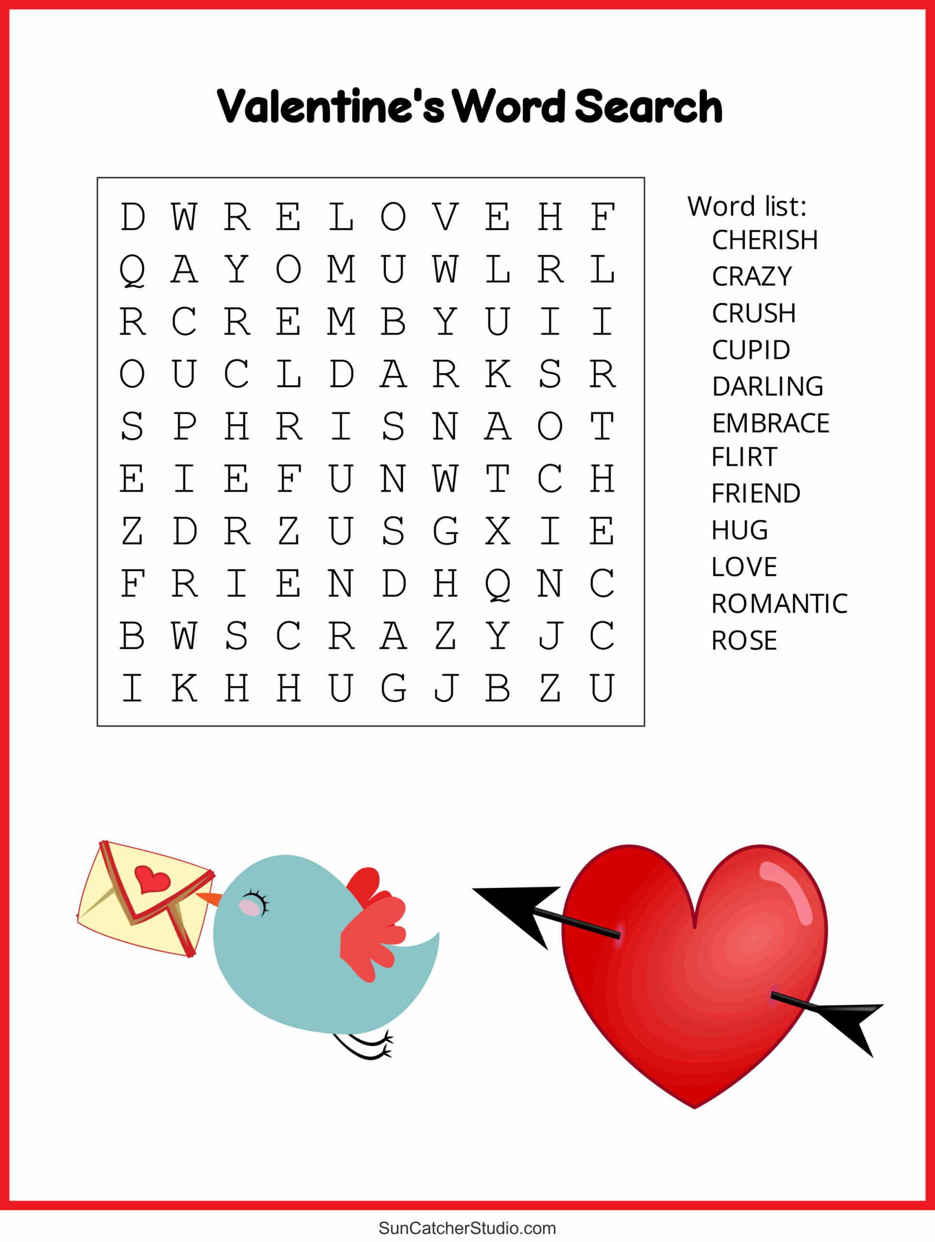 Valentine s Day Word Search Free Printable PDF Puzzles Free Printables Monograms Design Tools Patterns U0026 DIY Projects