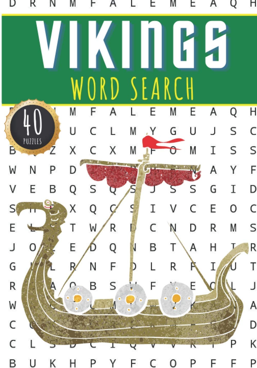 Viking Word Search 40 Puzzles With Word Scramble Challenging Book For Adults Kids And Seniors