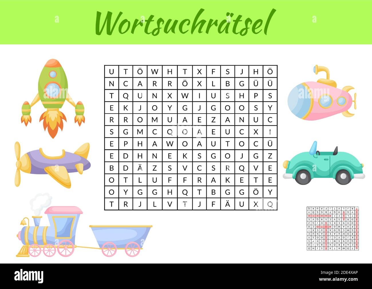Wortsuchr tsel Word Search Puzzle Kids Activity Worksheet Colorful Printable Version Educational Game For Study German Words Includes Answers Stock Vector Image U0026 Art Alamy
